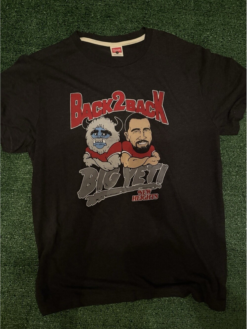 Travis Kelce Kansas City Chiefs Gray Big Yeti B2B Large Shirt Swift Football